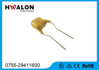 Κίτρινος ακτινωτός μολυβδούχος αντιστατών θερμικών αντιστάσεων ηλεκτρονικών τμημάτων PPTC χρώματος